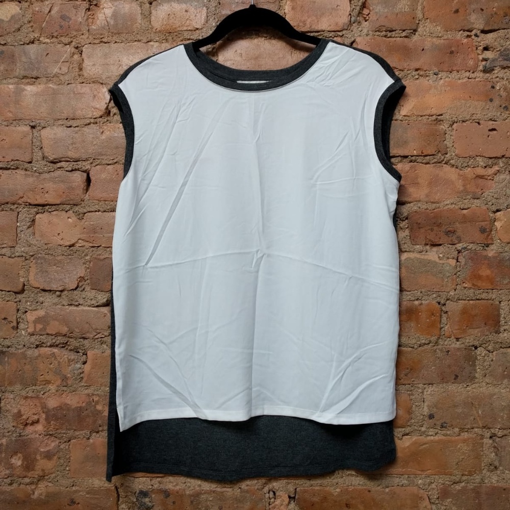 White and gray shirt